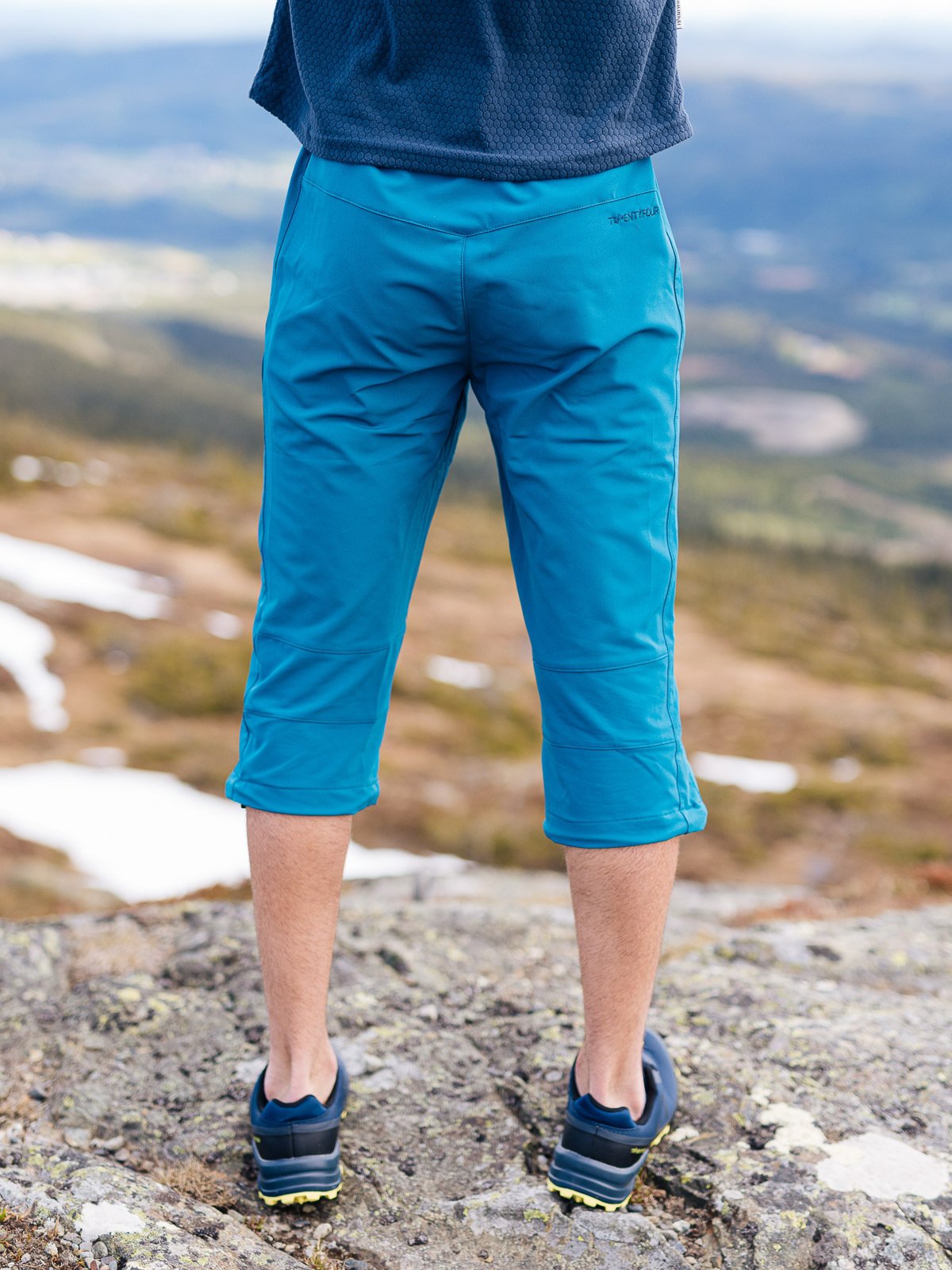 Twentyfour Flåm Light Softshell 3/4 Bukse H Petrolblå