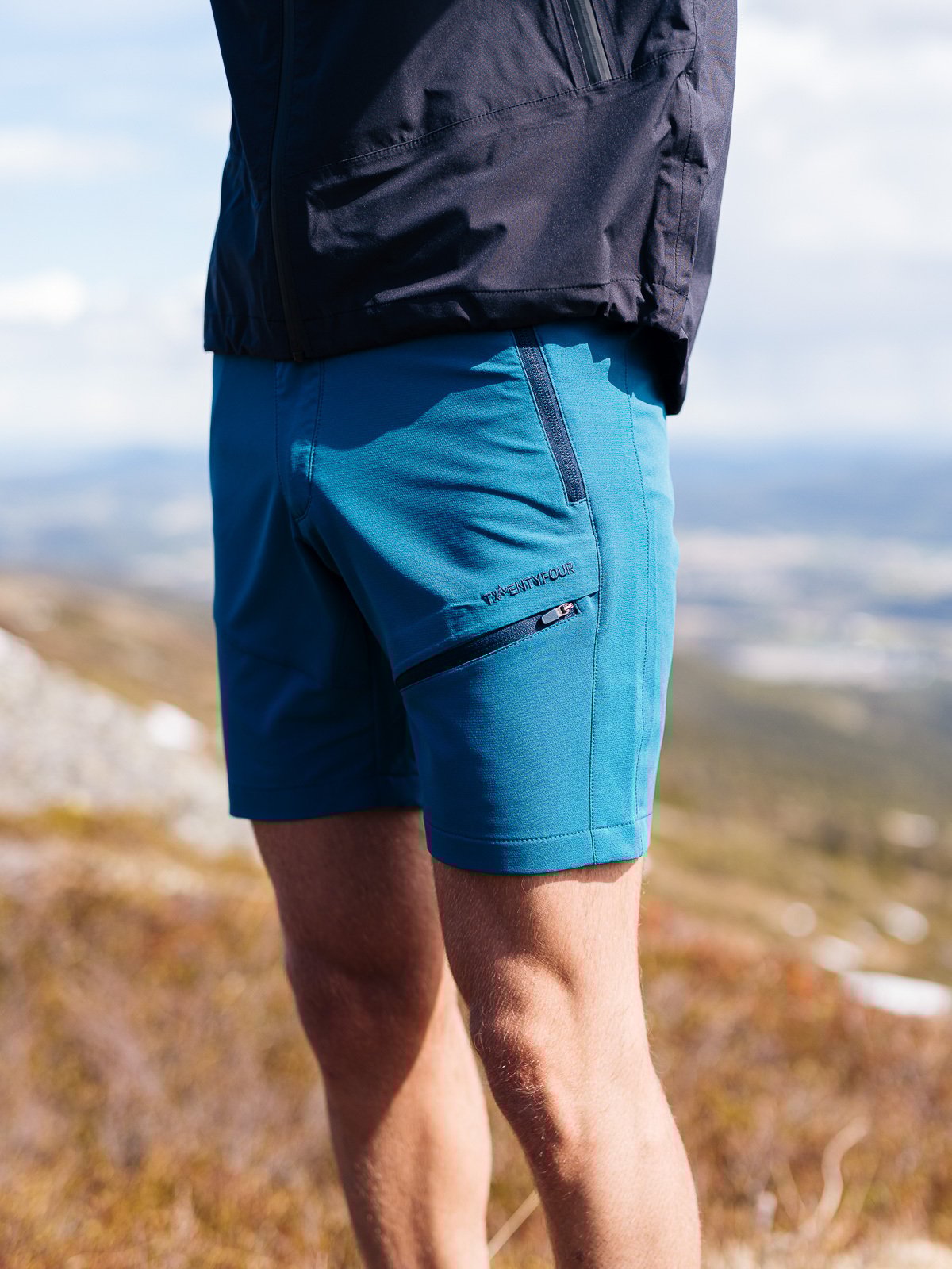 Twentyfour Flåm Light Softshell Shorts H Petrolblå