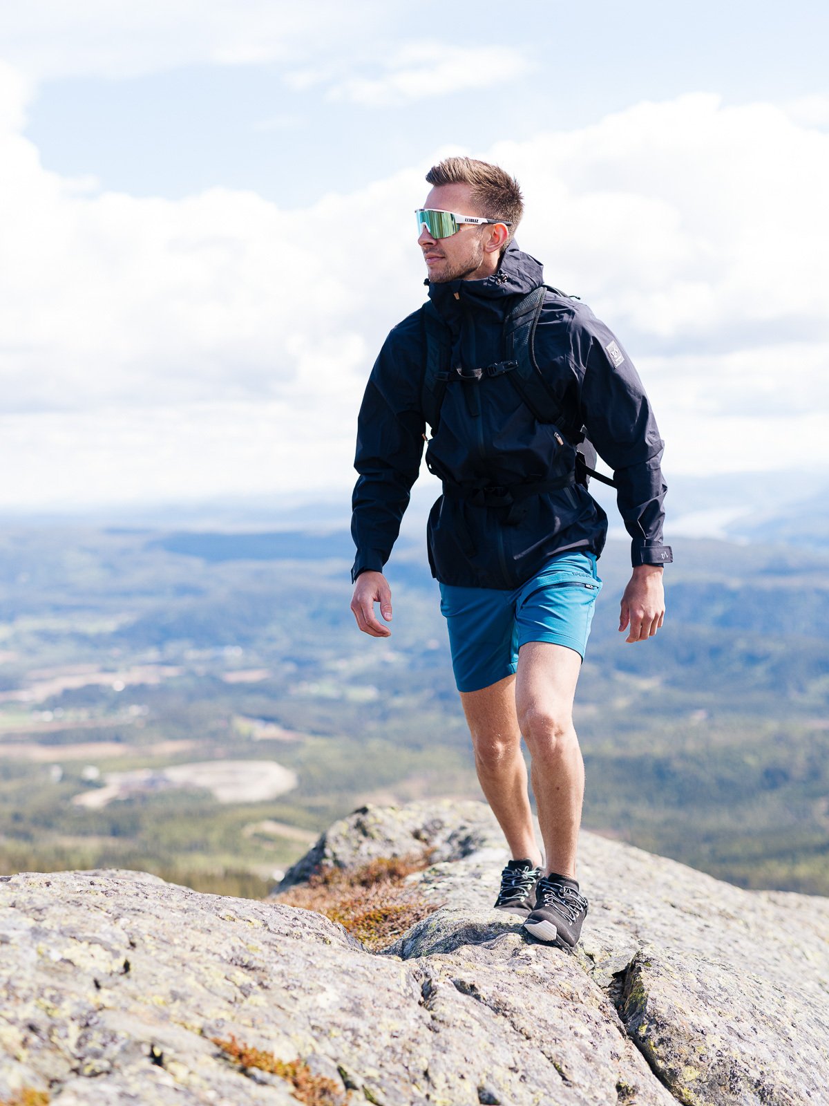 Twentyfour Flåm Light Softshell Shorts H Petrolblå