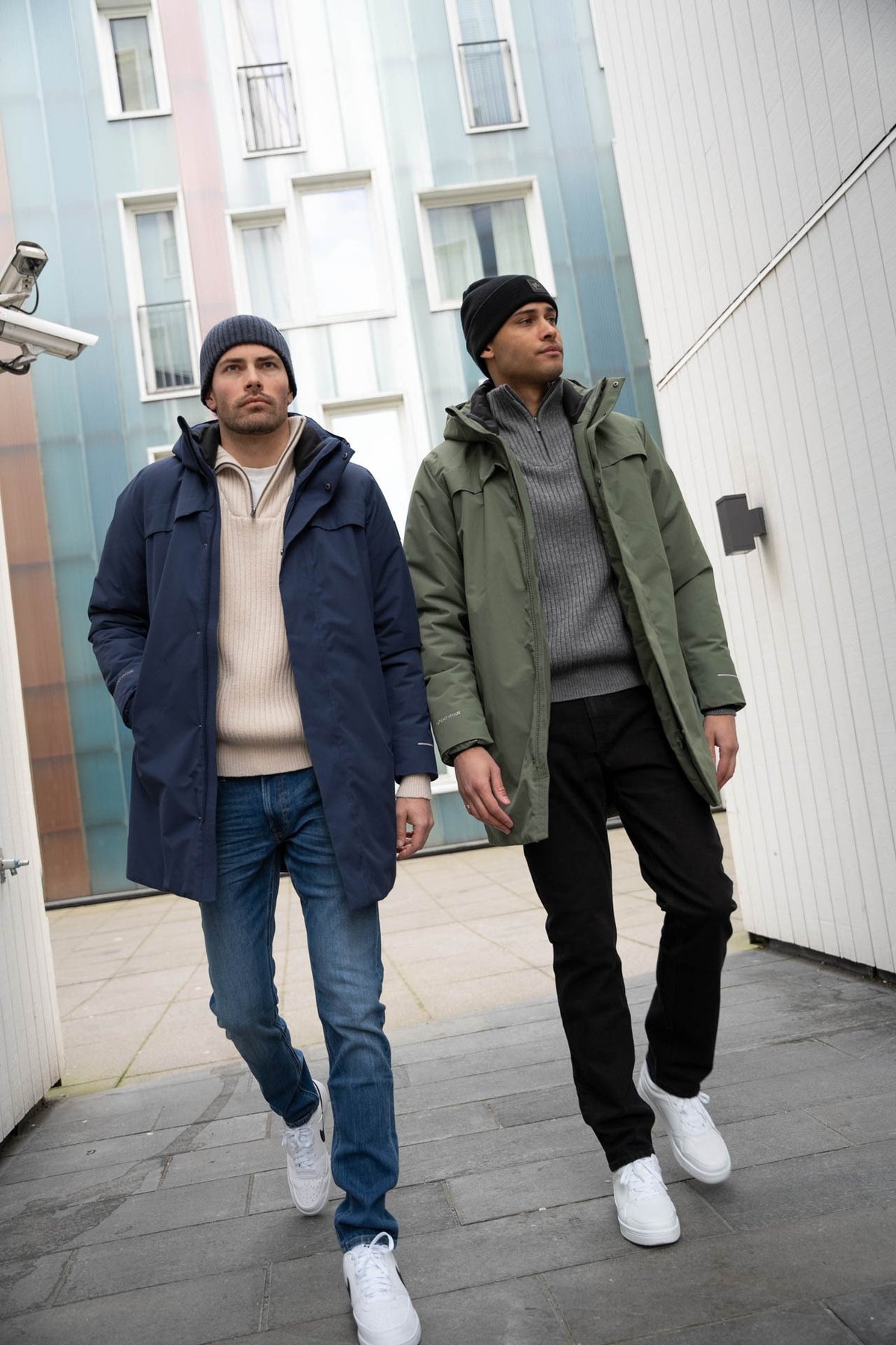 Twentyfour Finse Half Zip Ullgenser Gråhvit