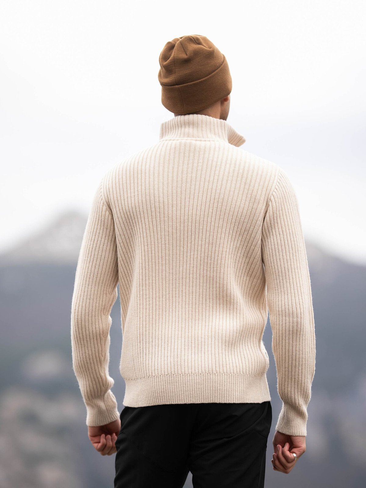 Twentyfour Finse Half Zip Ullgenser Gråhvit