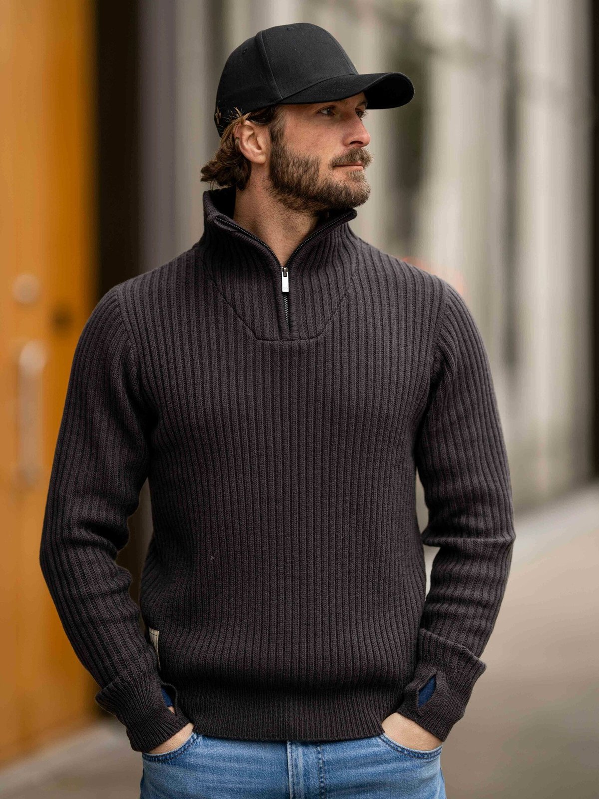 Twentyfour Finse Half Zip Ullgenser Skyggesort