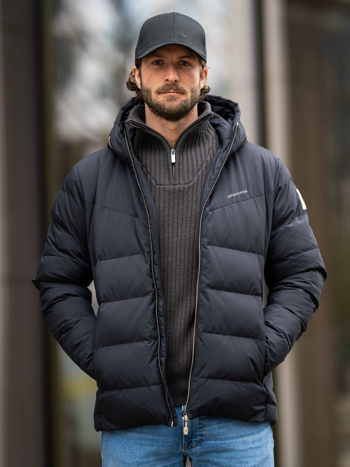 Twentyfour Finse Half Zip Ullgenser Skyggesort