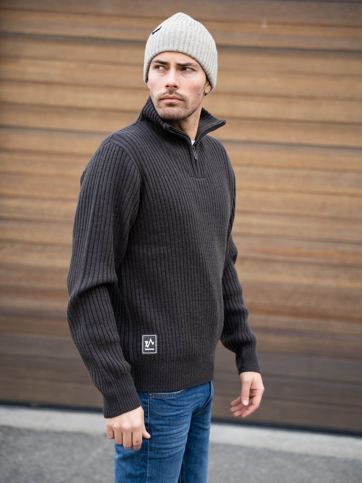 Twentyfour Finse Half Zip Ullgenser Skyggesort