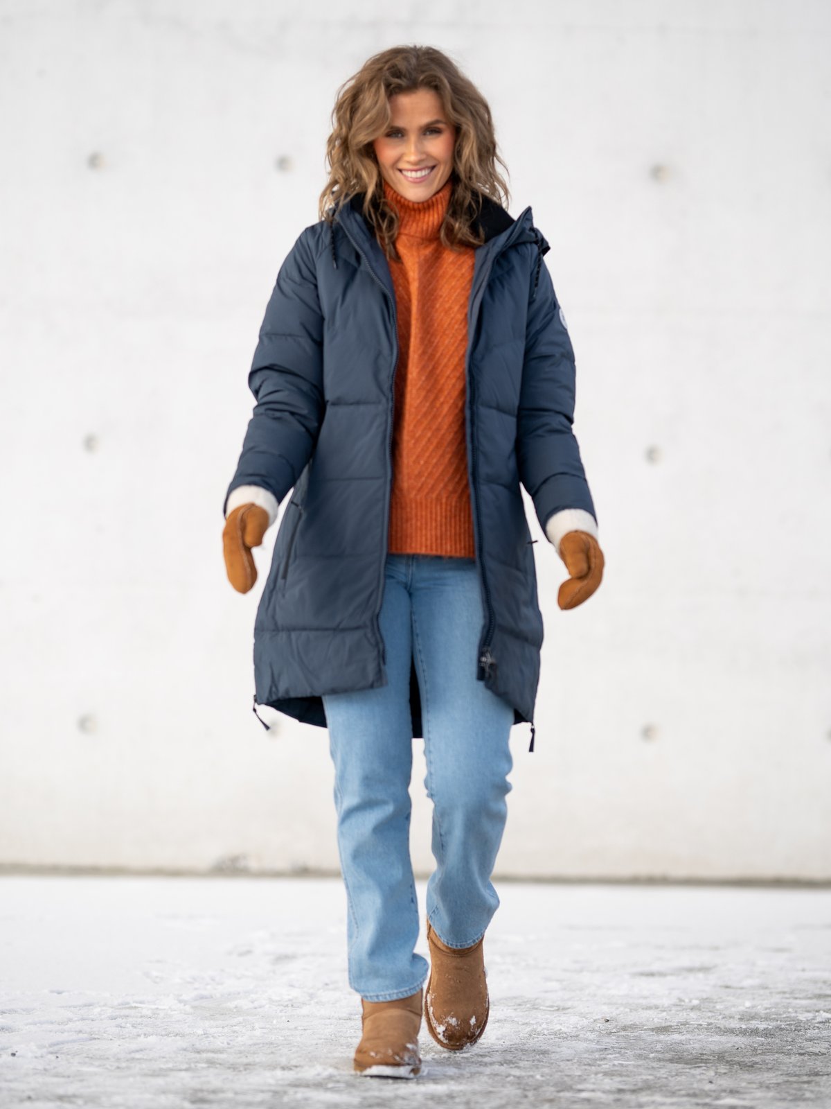 Twentyfour Mellow Lily Dunparkas Blekkblå