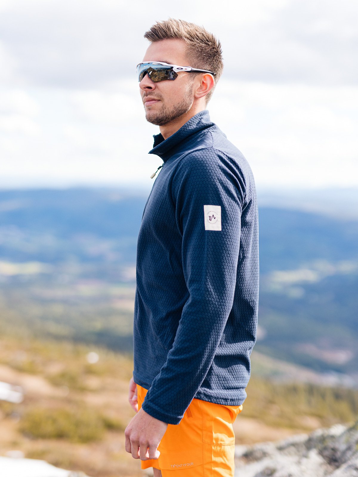 Twentyfour Finse Half Zip Fleece Blekkblå