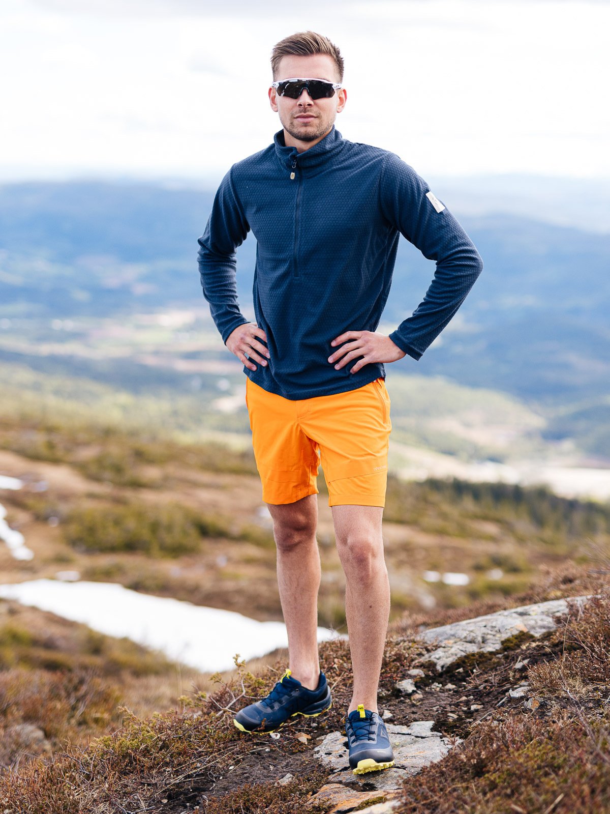 Twentyfour Finse Half Zip Fleece Blekkblå