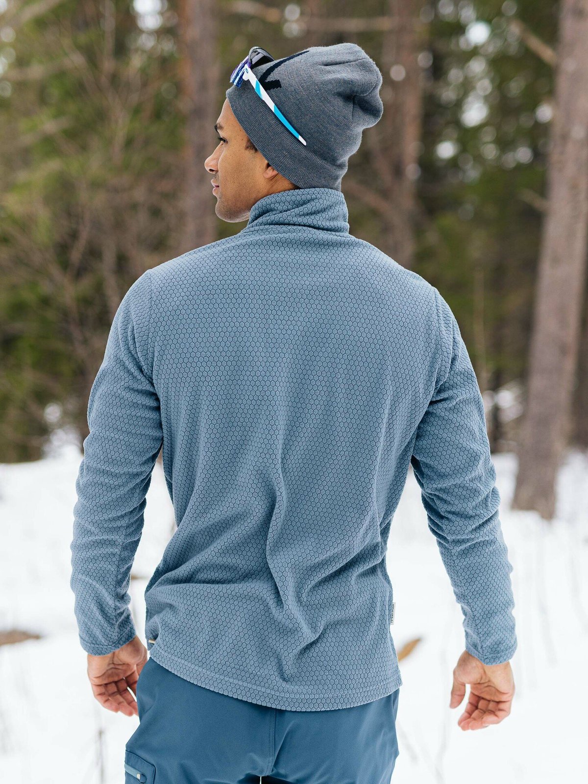 Twentyfour Finse Half Zip Fleece Stormblå