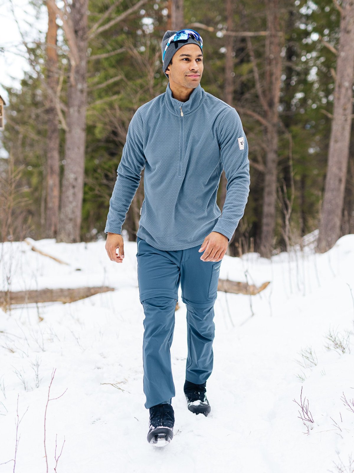 Twentyfour Finse Half Zip Fleece Stormblå