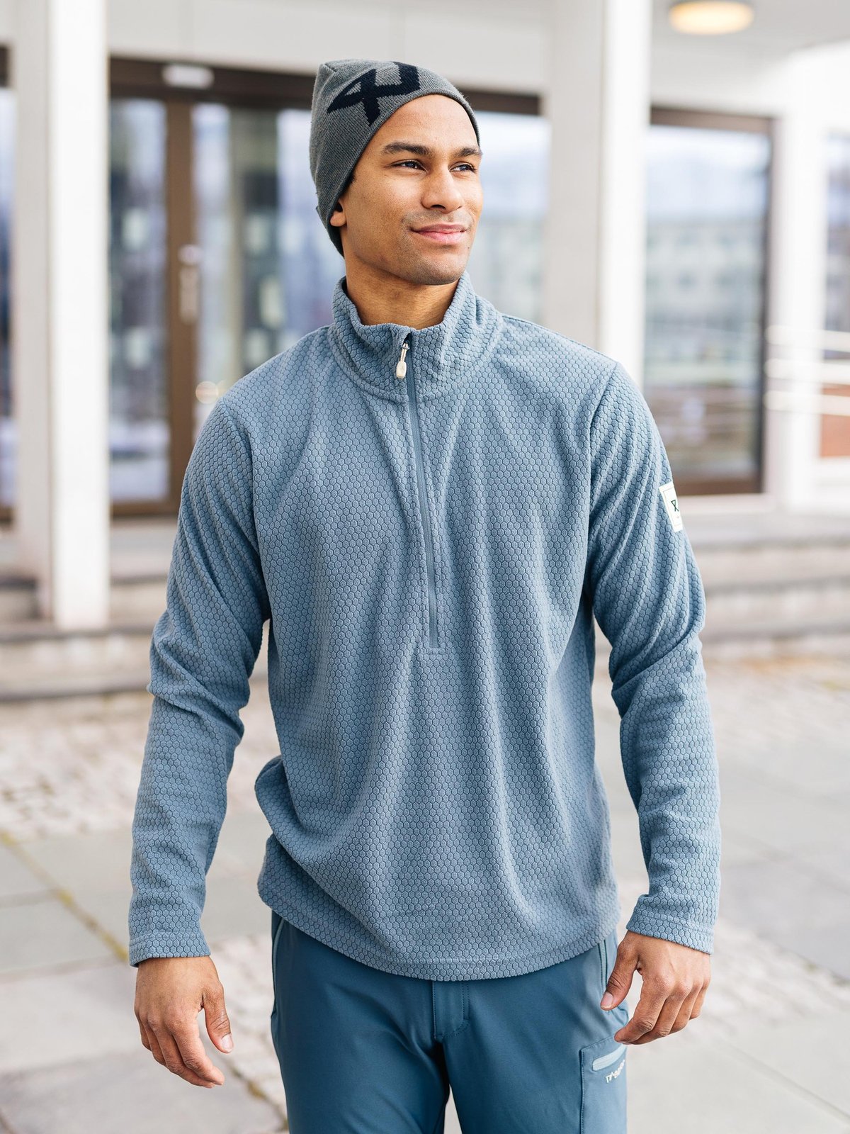 Twentyfour Finse Half Zip Fleece Stormblå