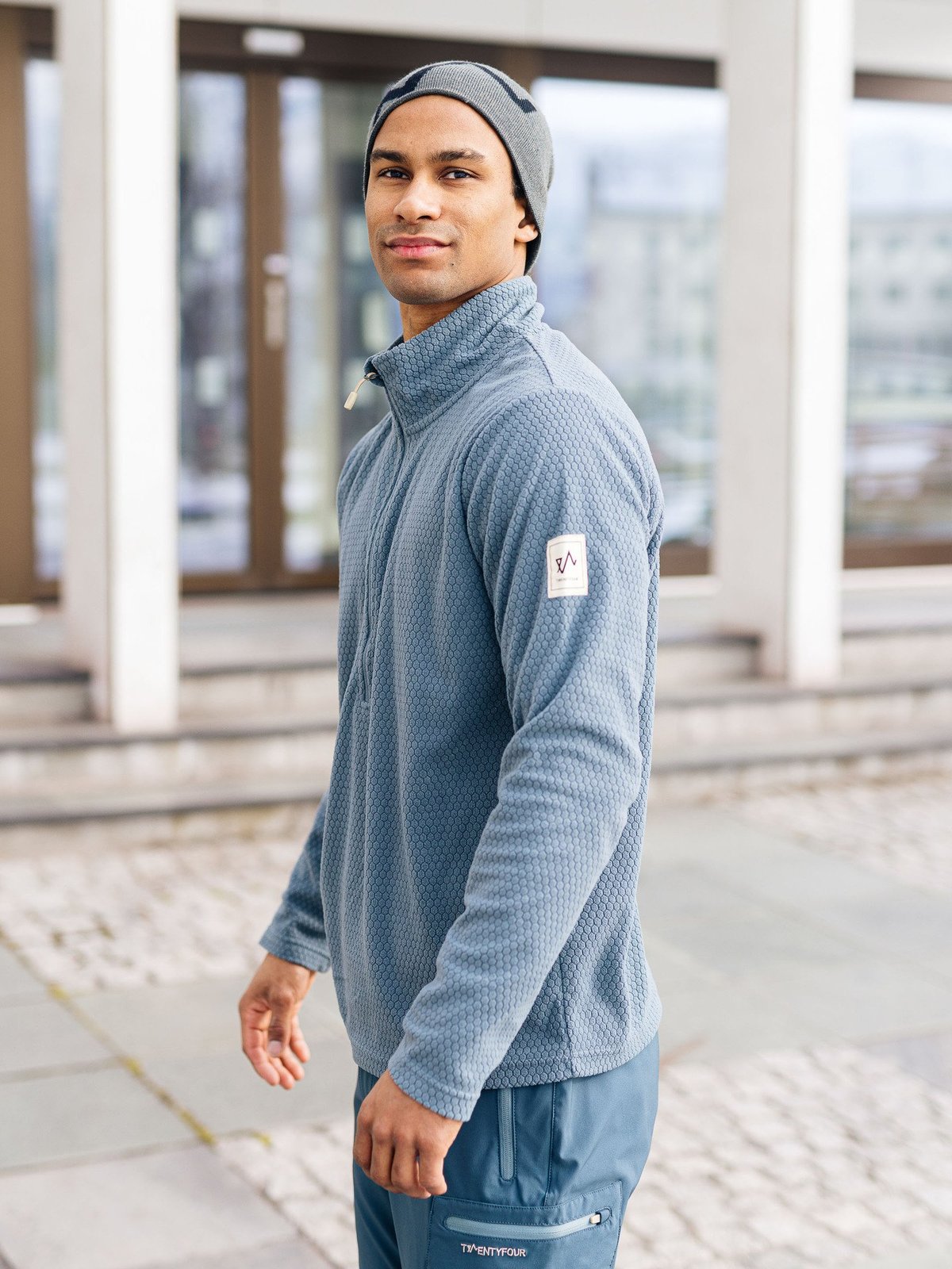 Twentyfour Finse Half Zip Fleece Stormblå