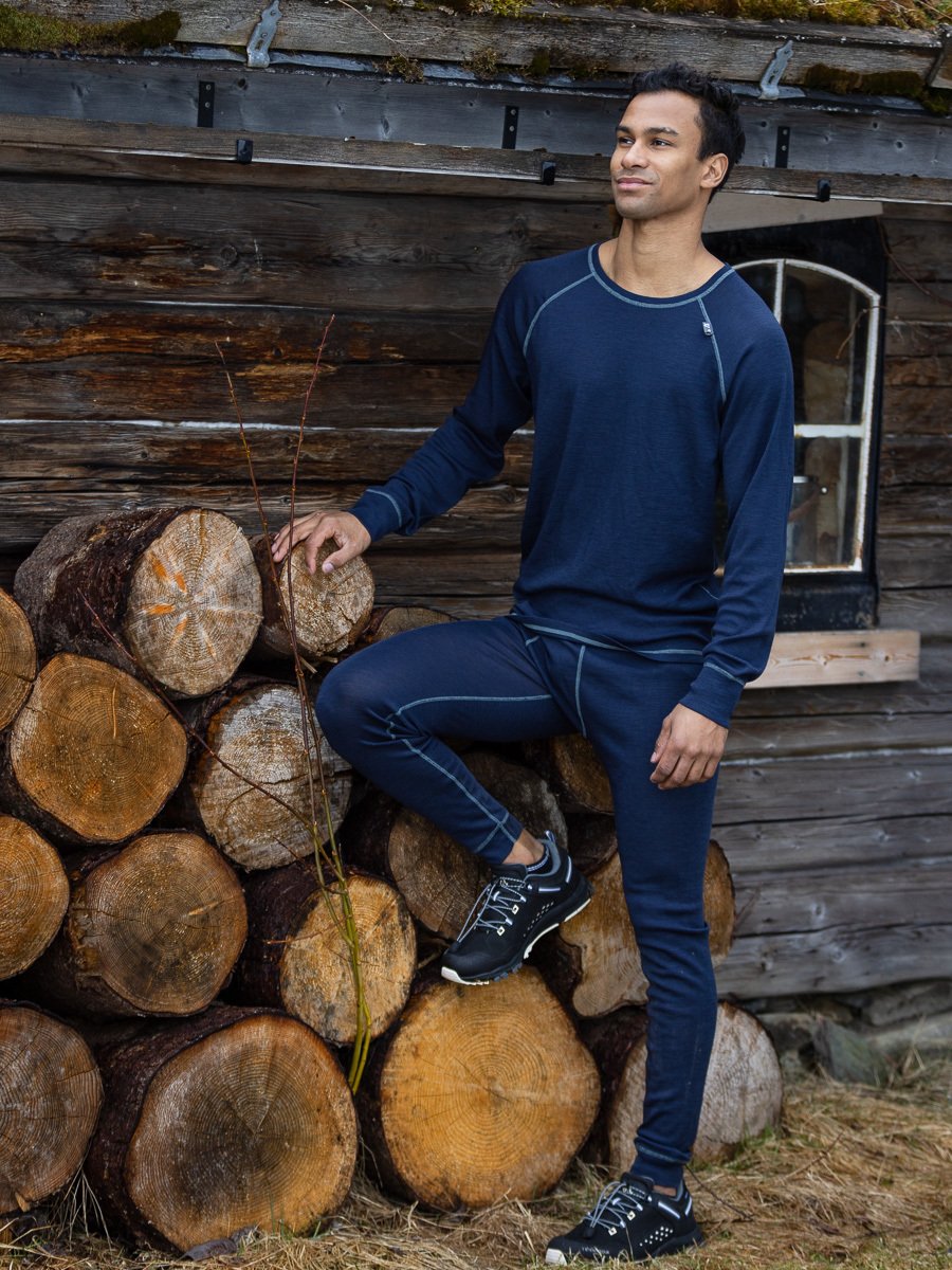 Twentyfour Finse Ullundertøy Blekkblå