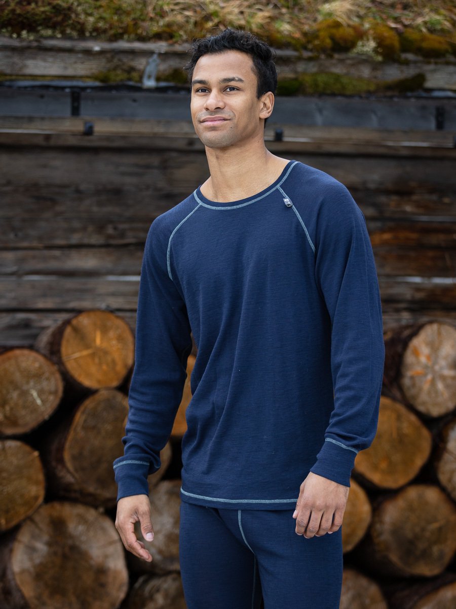 Twentyfour Finse Ullundertøy Blekkblå