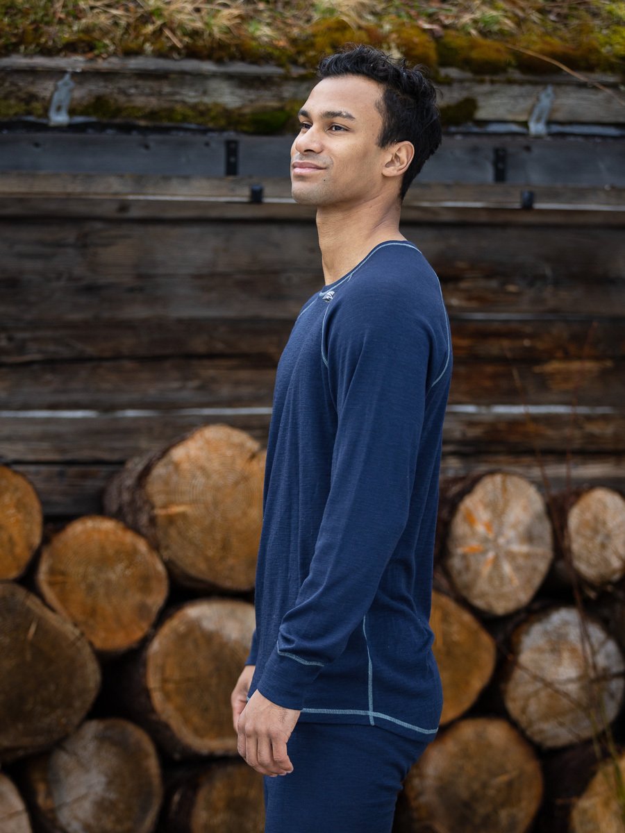 Twentyfour Finse Ullundertøy Blekkblå