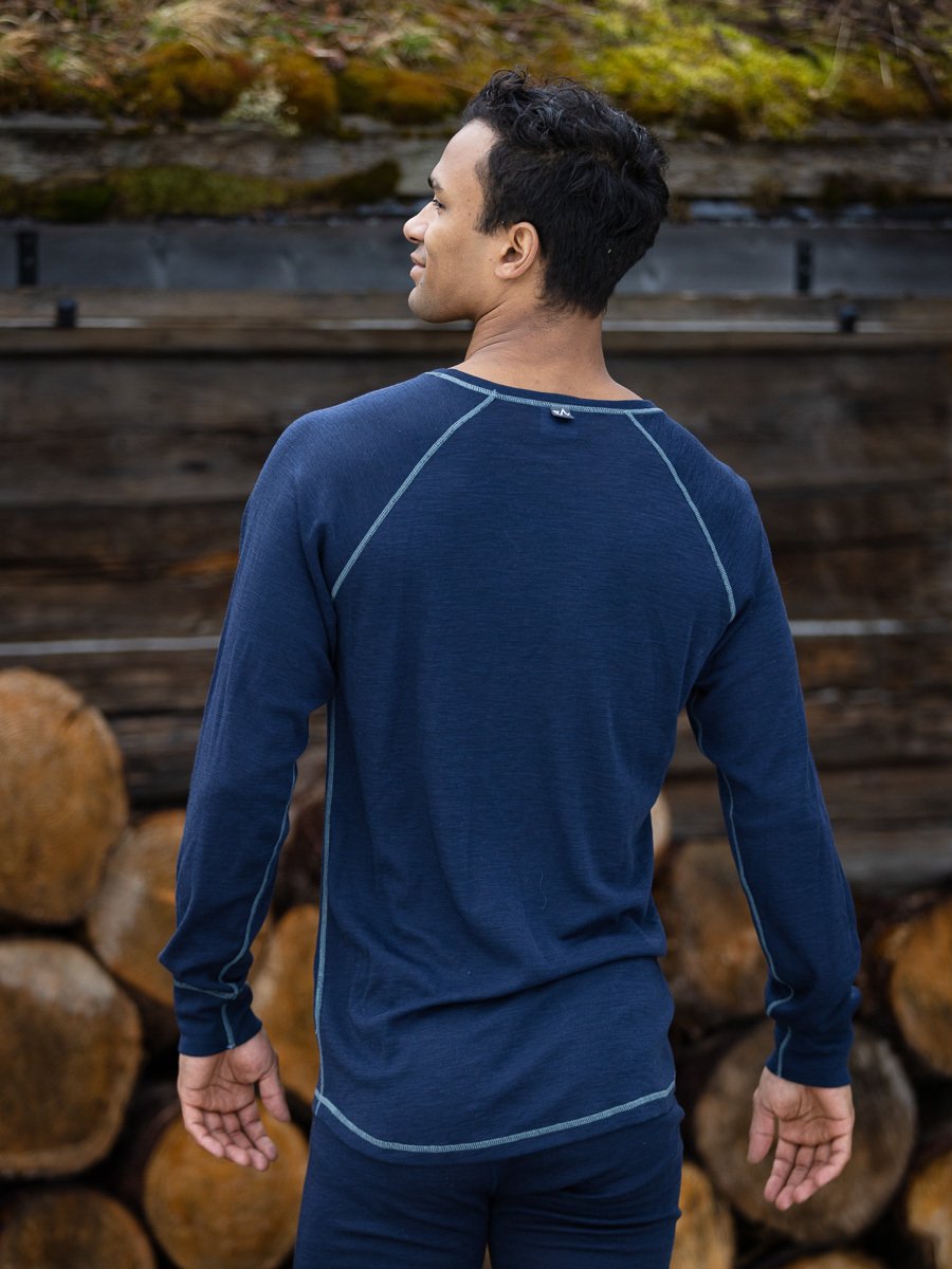 Twentyfour Finse Ullundertøy Blekkblå