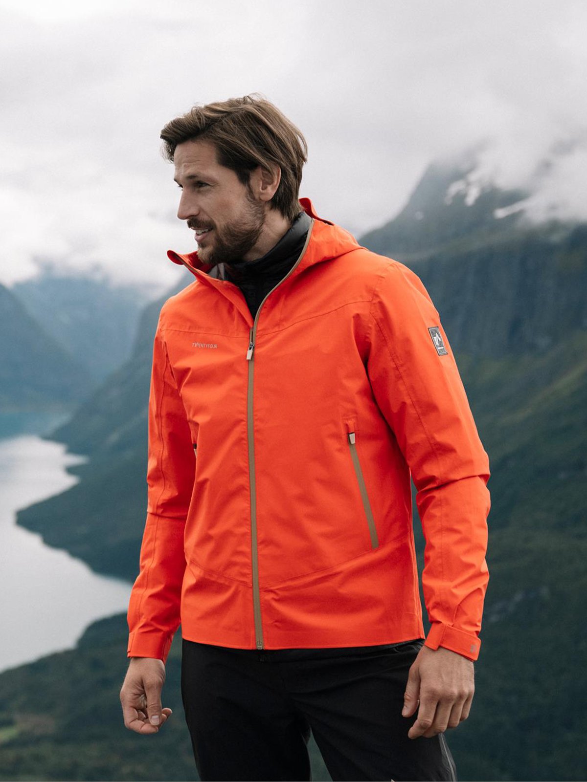 Twentyfour Loen 3-Lags Jakke Tomatrød