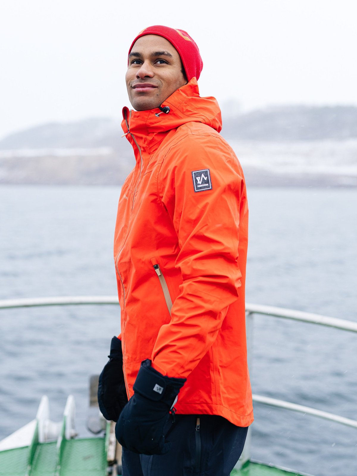 Twentyfour Loen 3-Lags Jakke Tomatrød