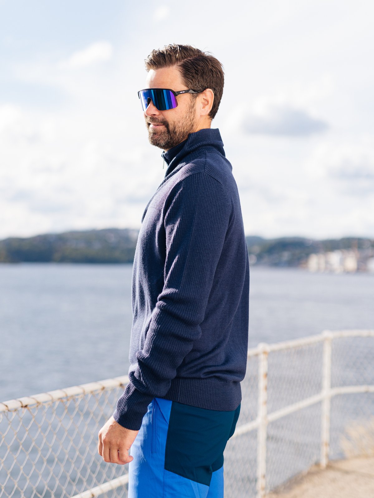 Twentyfour Flåm Half Zip Genser Marine