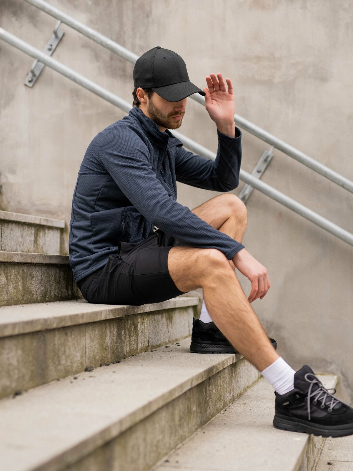 Twentyfour Isbre Zip Fleece Herre Blekkblå