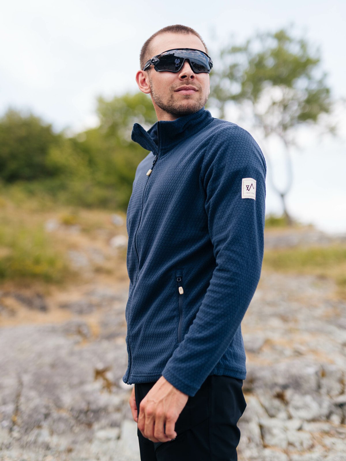 Twentyfour Finse Long Zip Fleece Blekkblå