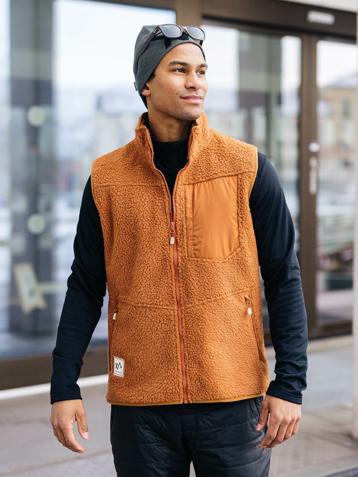 Twentyfour Finse Pile Vest Cognac