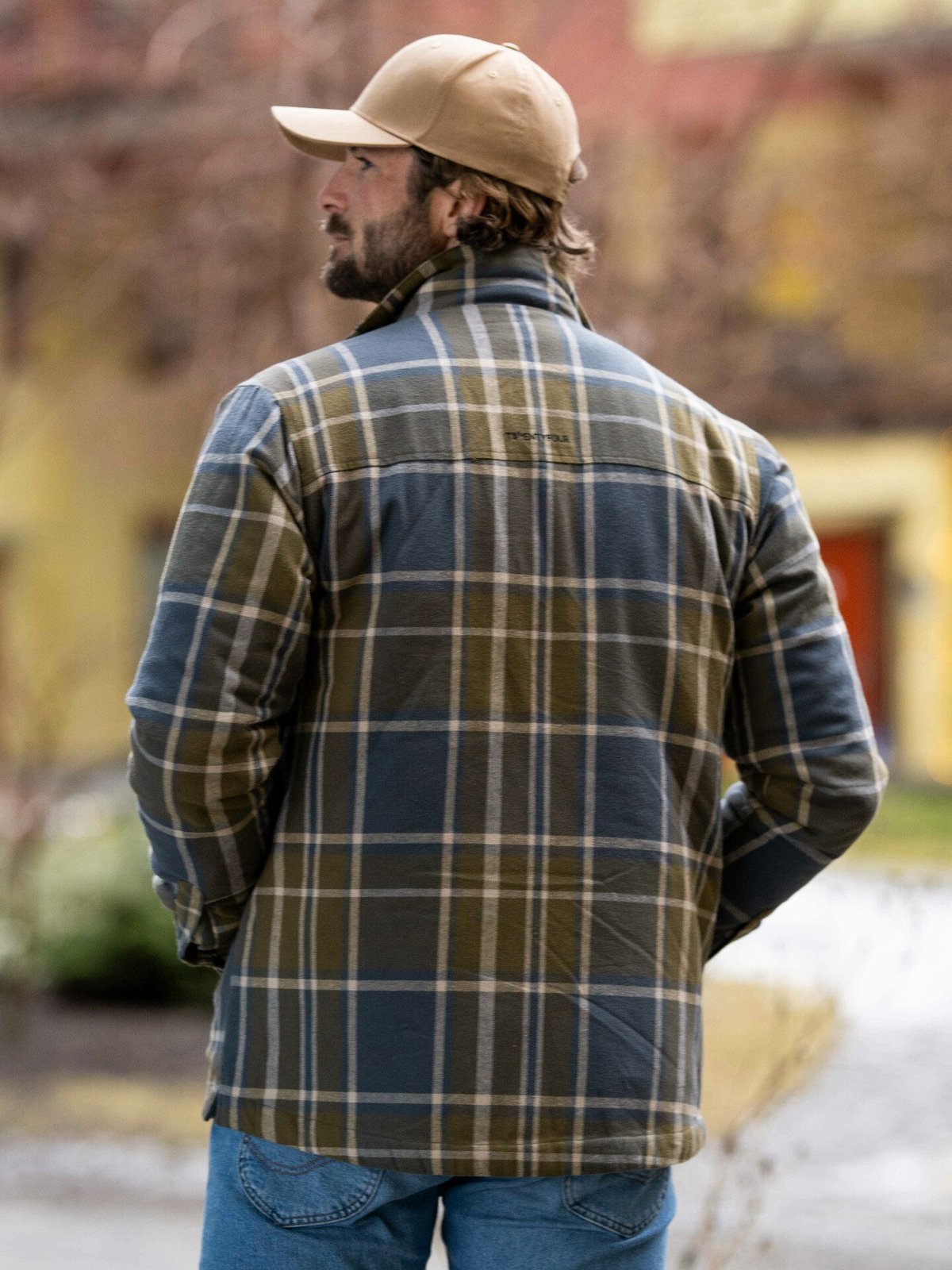 Twentyfour Finse Flannel Jakke Blekkblå