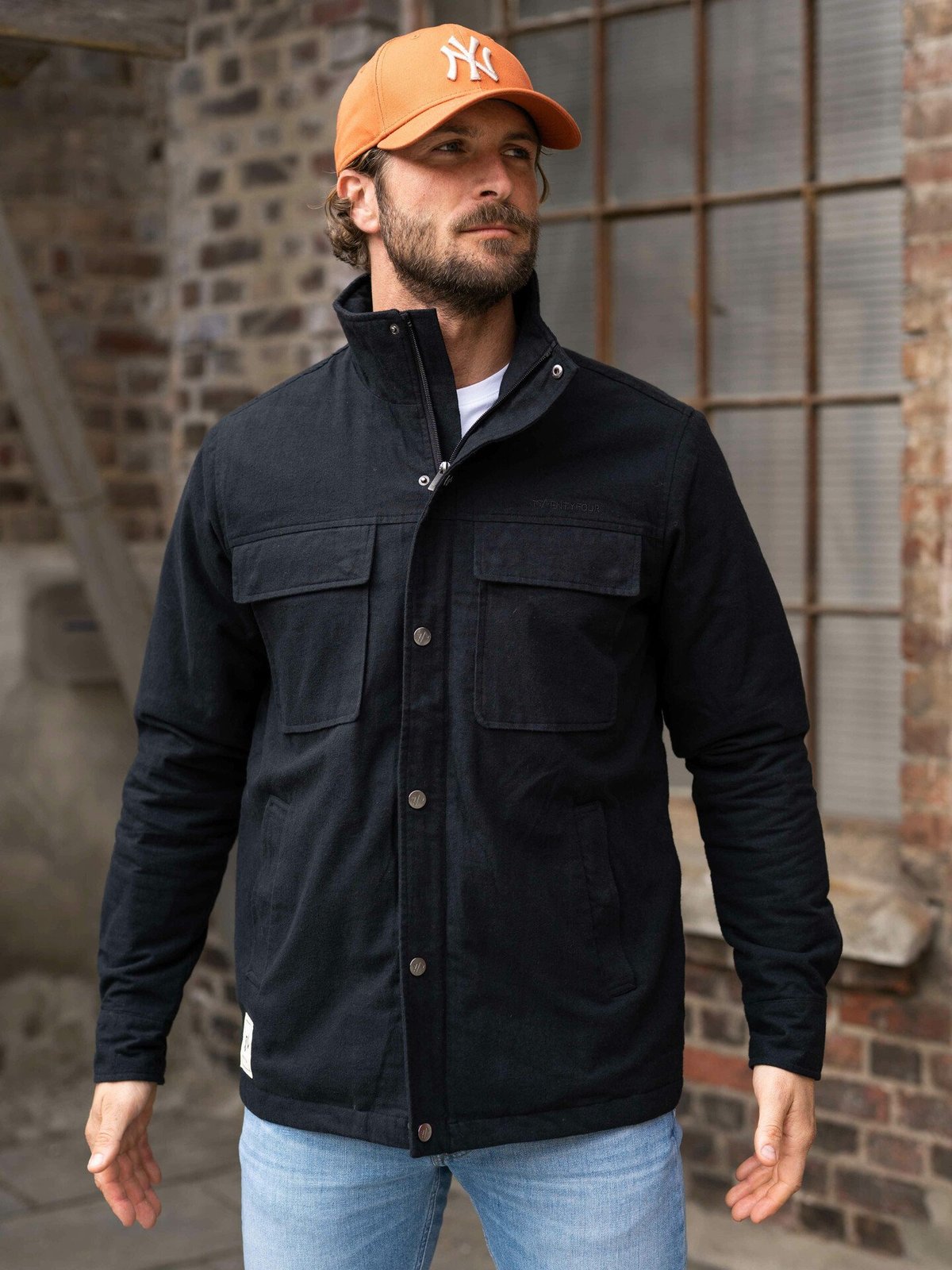 Twentyfour Finse Flannel Jakke Skyggesort