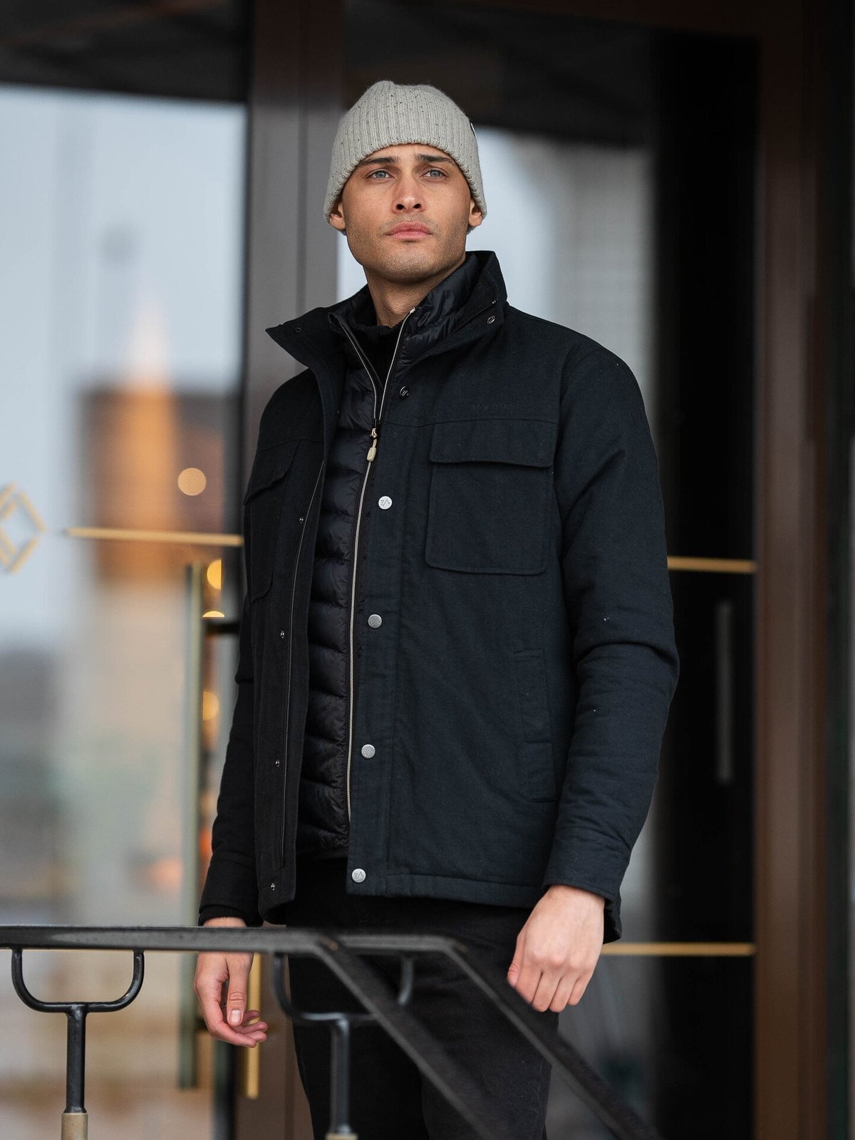 Twentyfour Finse Flannel Jakke Skyggesort