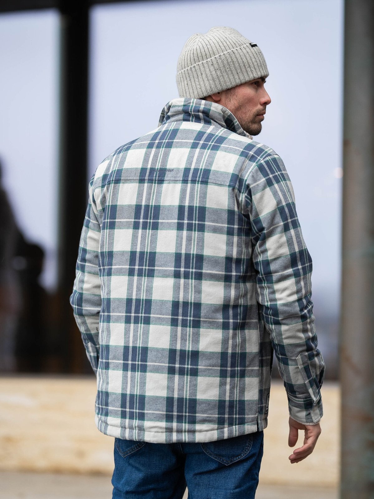 Twentyfour Finse Flannel Jakke Varm Grå