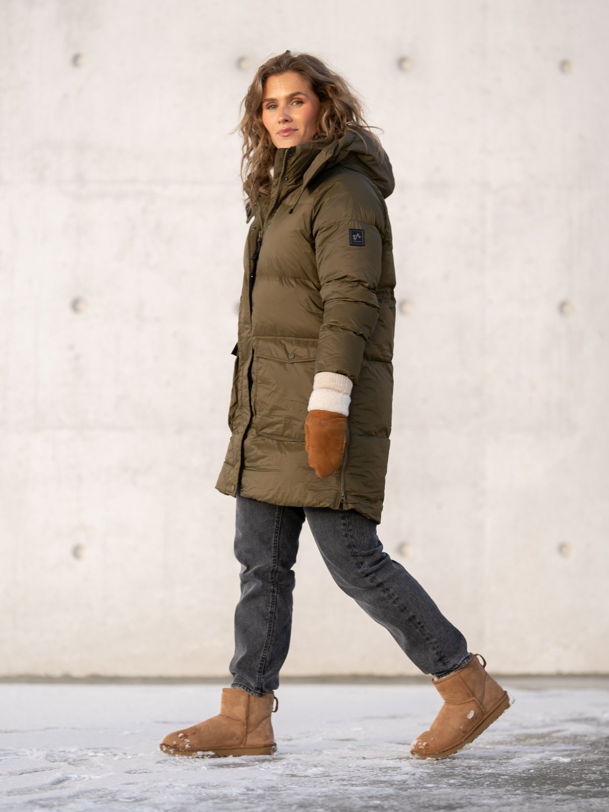 Twentyfour Mellow Ivy Dunparkas Mørk Oliven