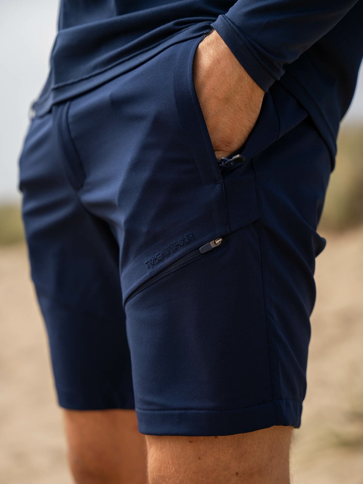 Twentyfour Flåm 2.0 Light Softshell Shorts Marineblå