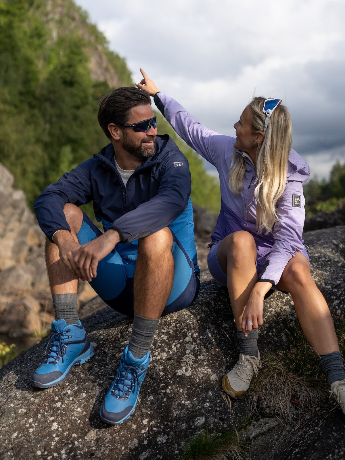 Twentyfour Flåm 2.0 Light Softshell Lang Shorts Blå