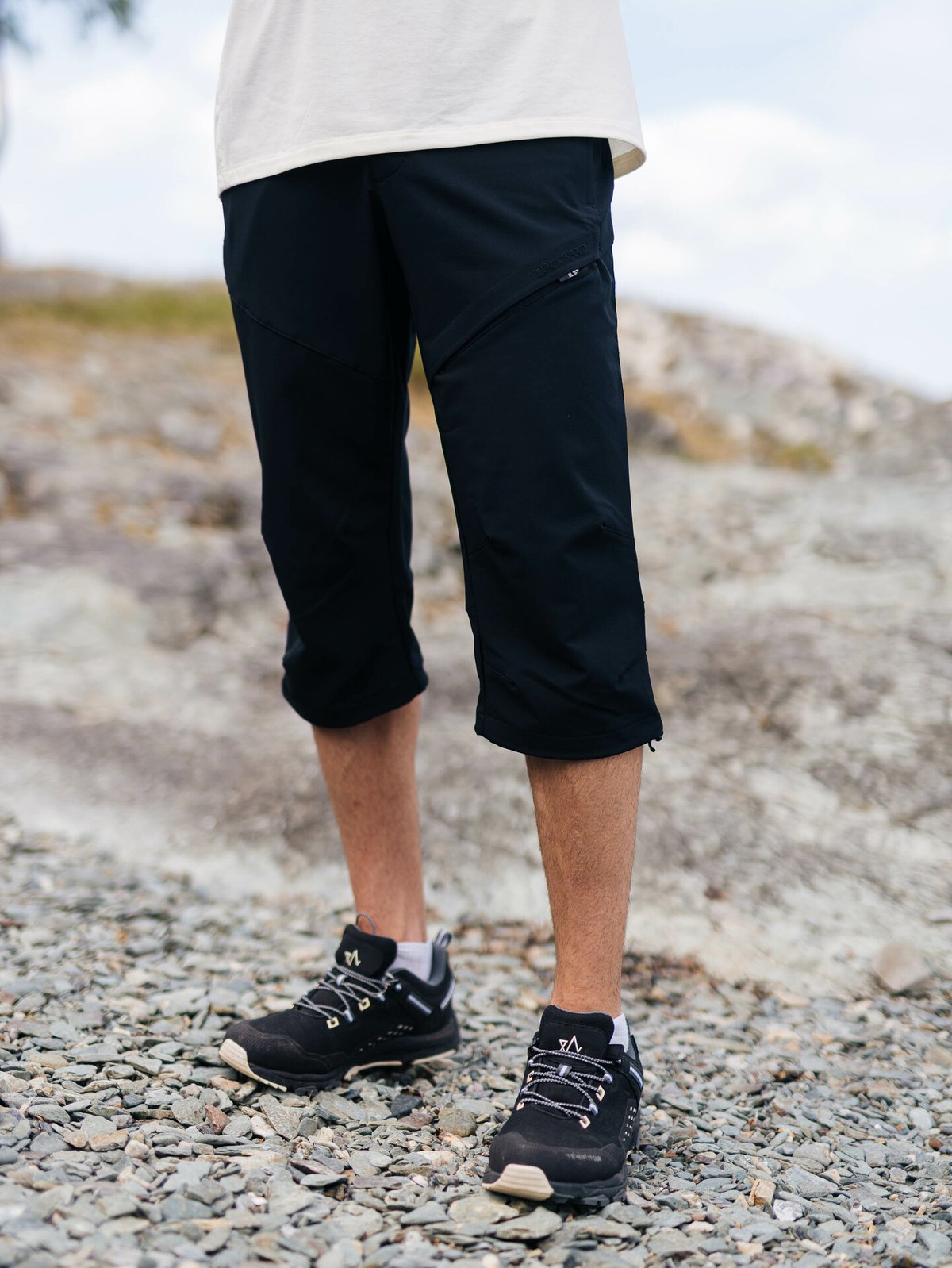 Twentyfour Flåm 2.0 Light Softshell 3/4 Bukse Sort