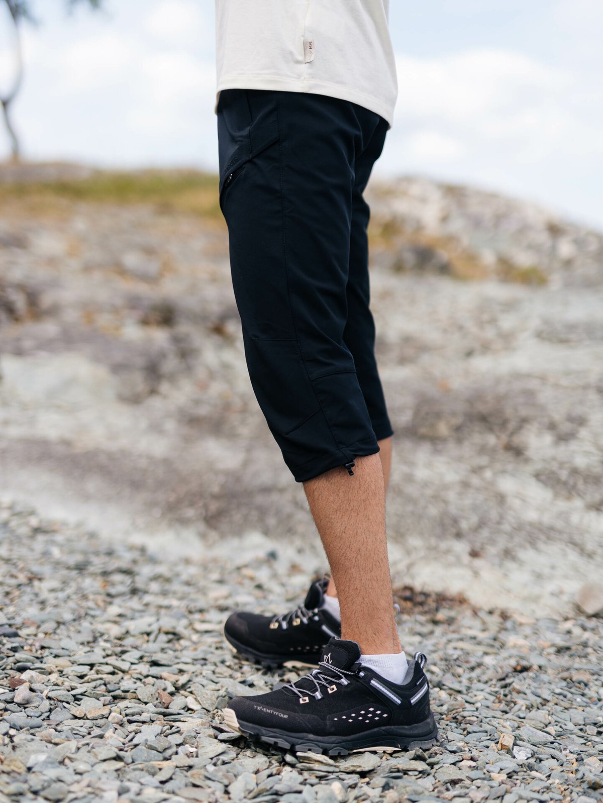 Twentyfour Flåm 2.0 Light Softshell 3/4 Bukse Sort