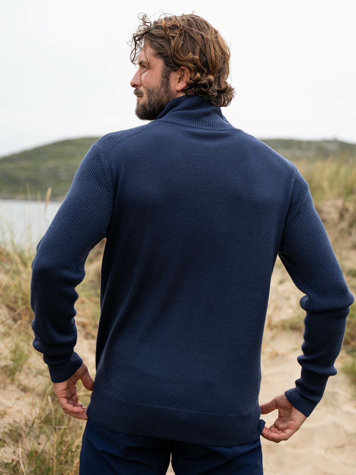 Twentyfour Flåm 2.0 Half Zip Genser Marineblå
