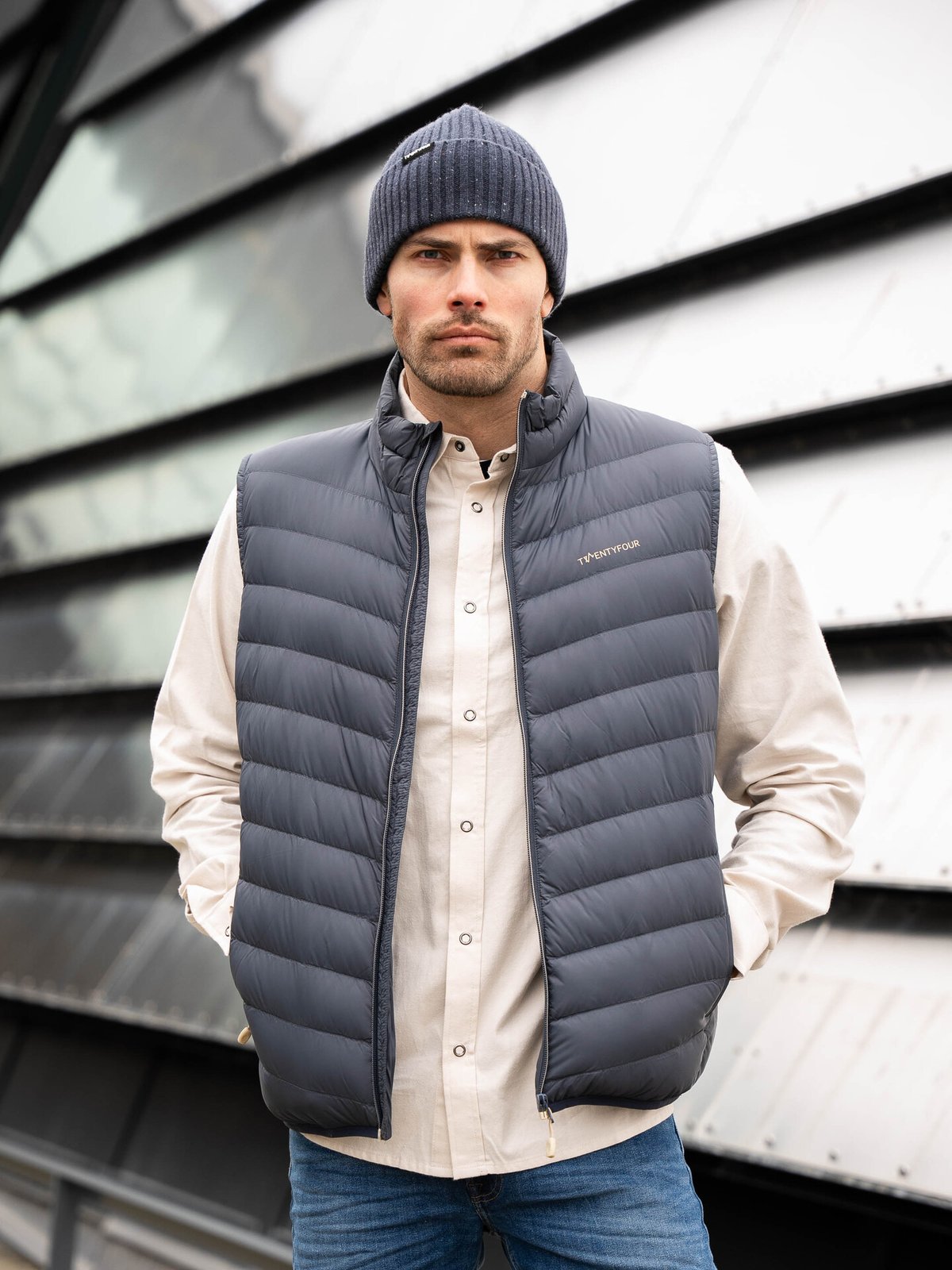 Twentyfour Finse Super Light Dunvest Blekkblå