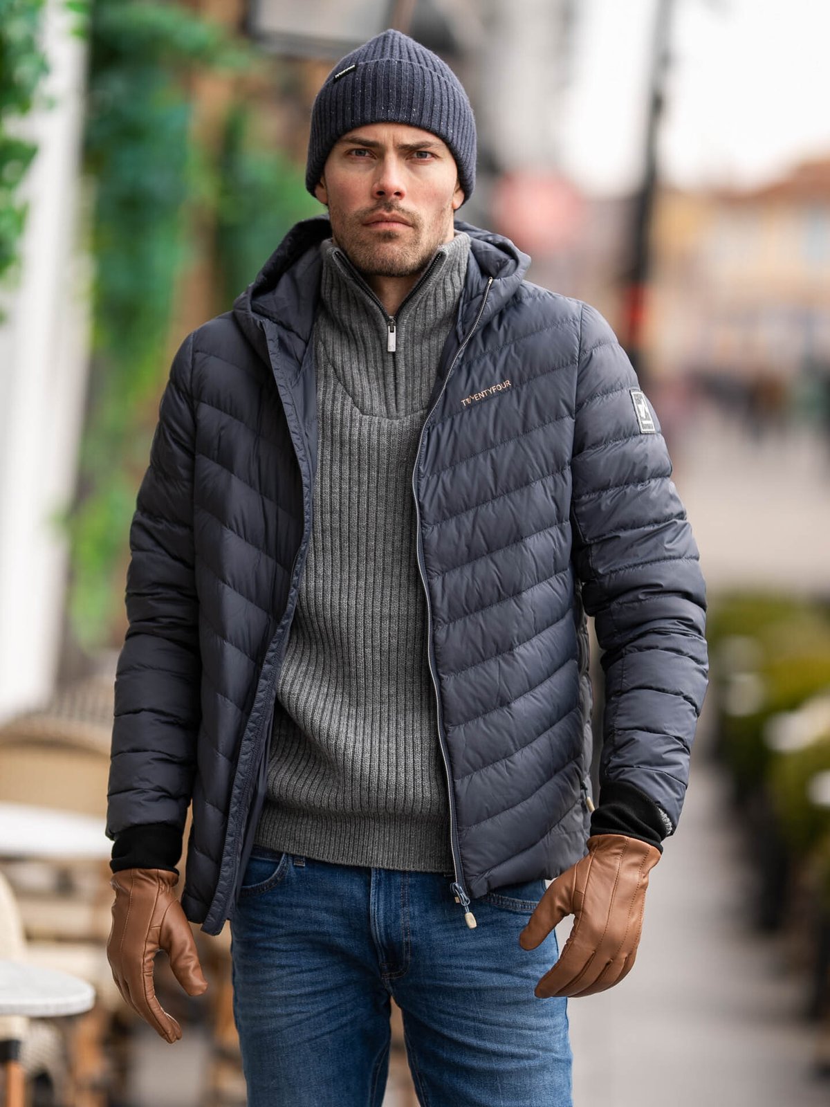 Twentyfour Finse Super Light Dunjakke Blekkblå