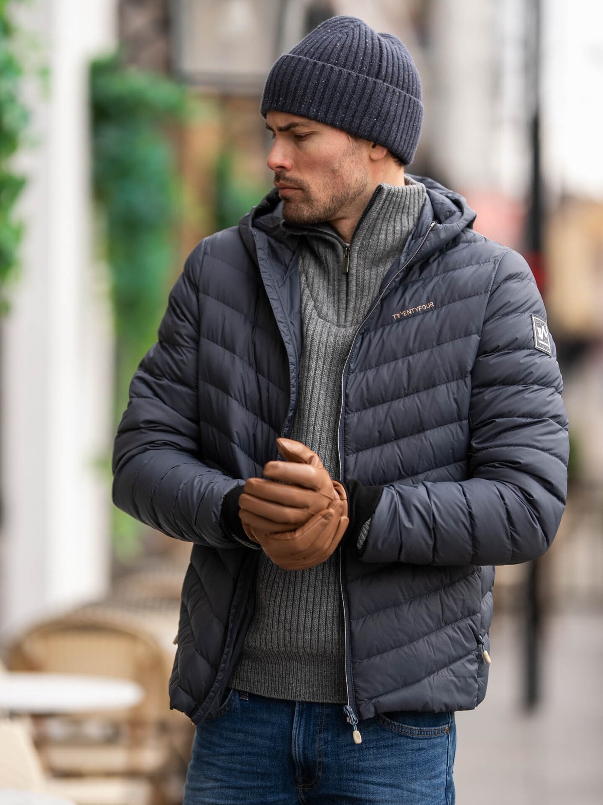 Twentyfour Finse Super Light Dunjakke Blekkblå