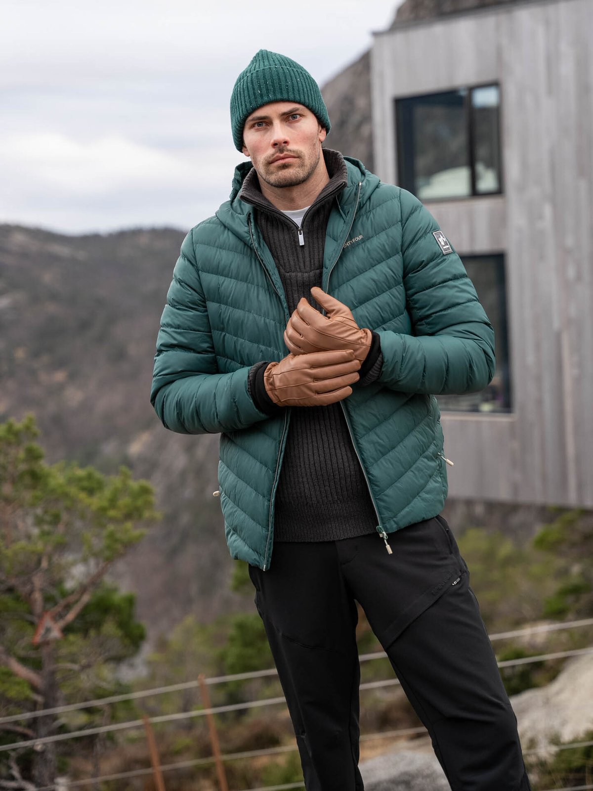 Twentyfour Finse Super Light Dunjakke Mørk Grønn