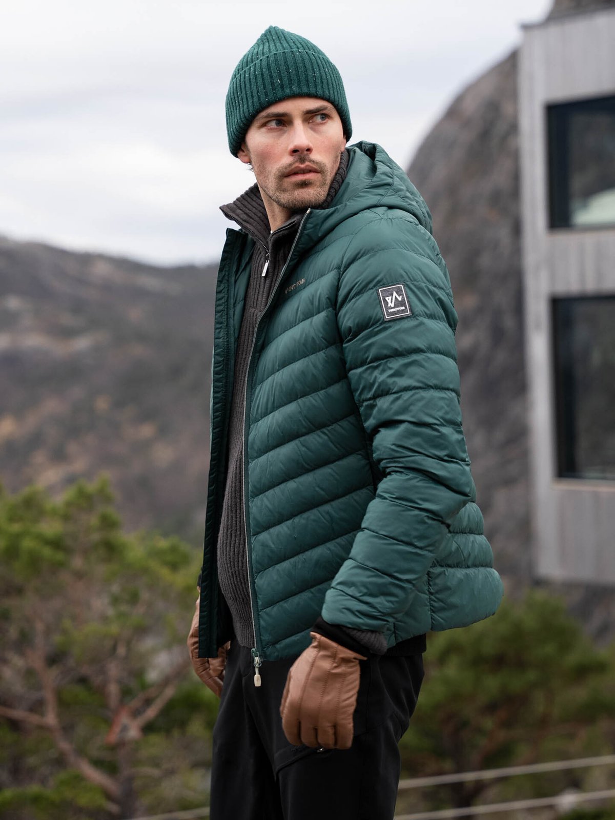 Twentyfour Finse Super Light Dunjakke Mørk Grønn