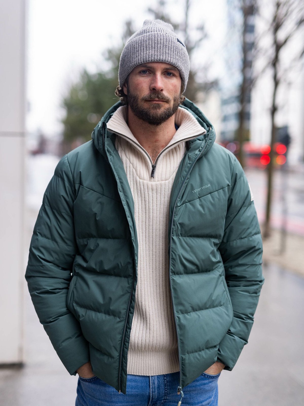 Twentyfour Finse Origin Dunjakke Mellomgrønn