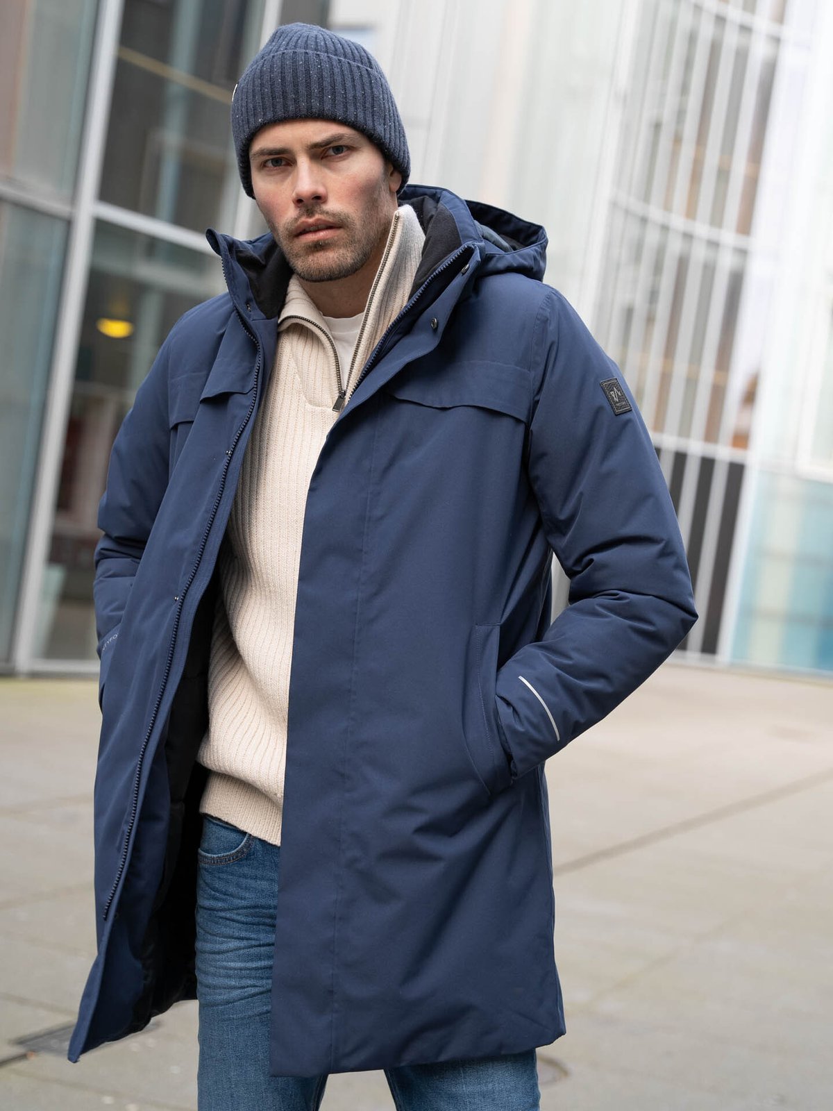 Twentyfour Mode Warm Parkas Marineblå