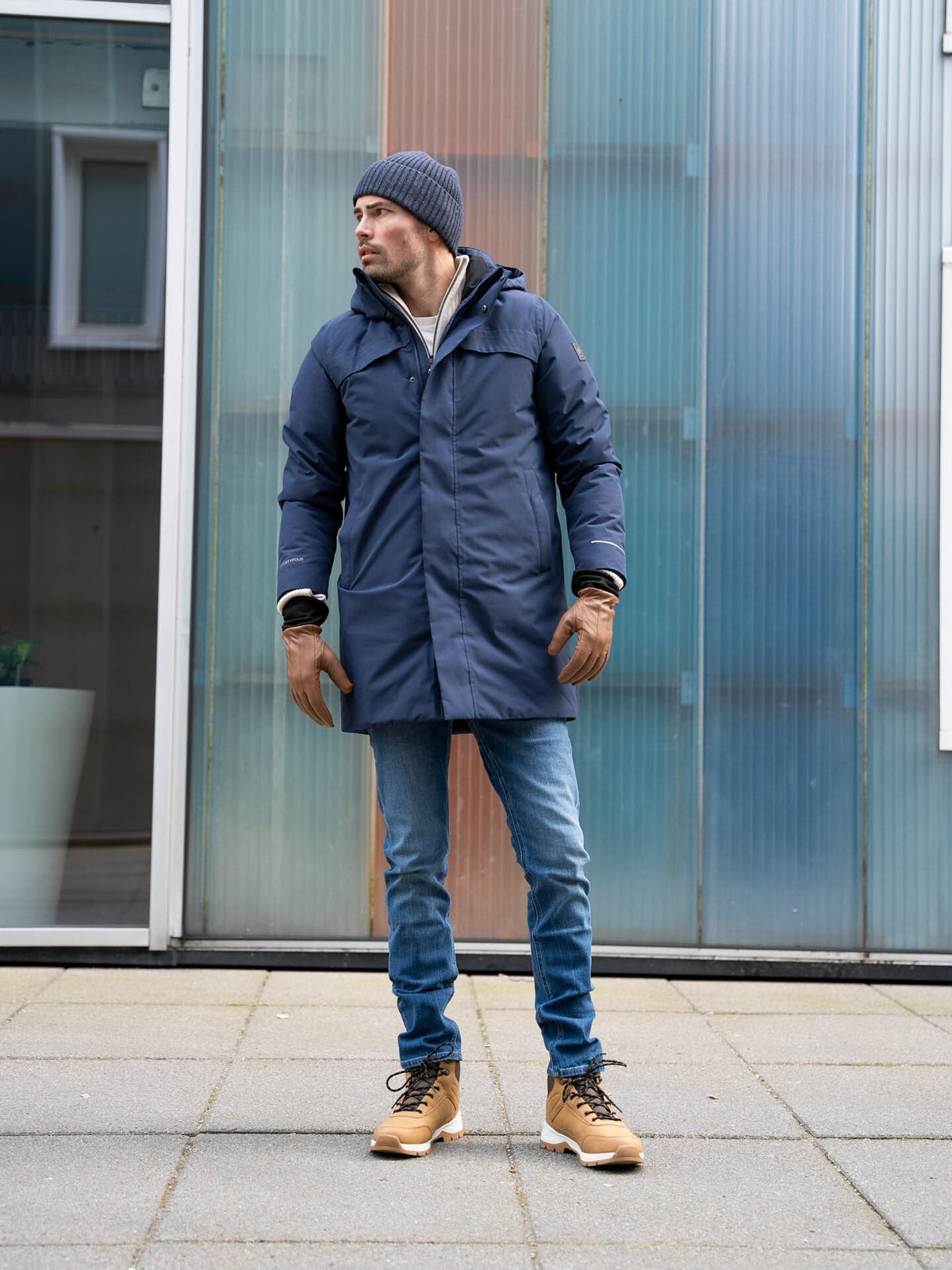 Twentyfour Mode Warm Parkas Marineblå