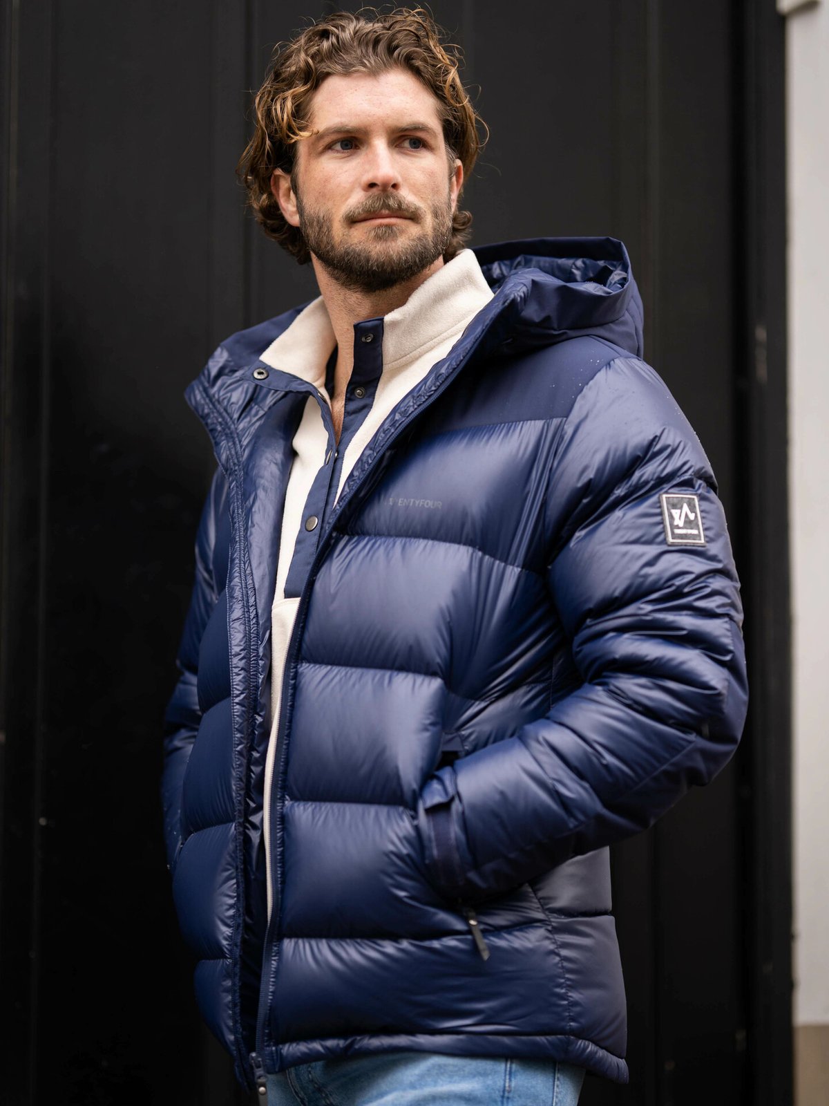 Twentyfour Isbre Dunjakke Marineblå