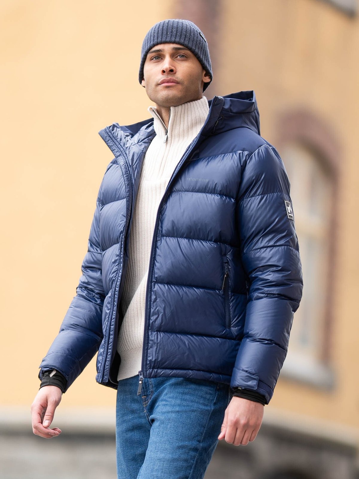 Twentyfour Isbre Dunjakke Marineblå