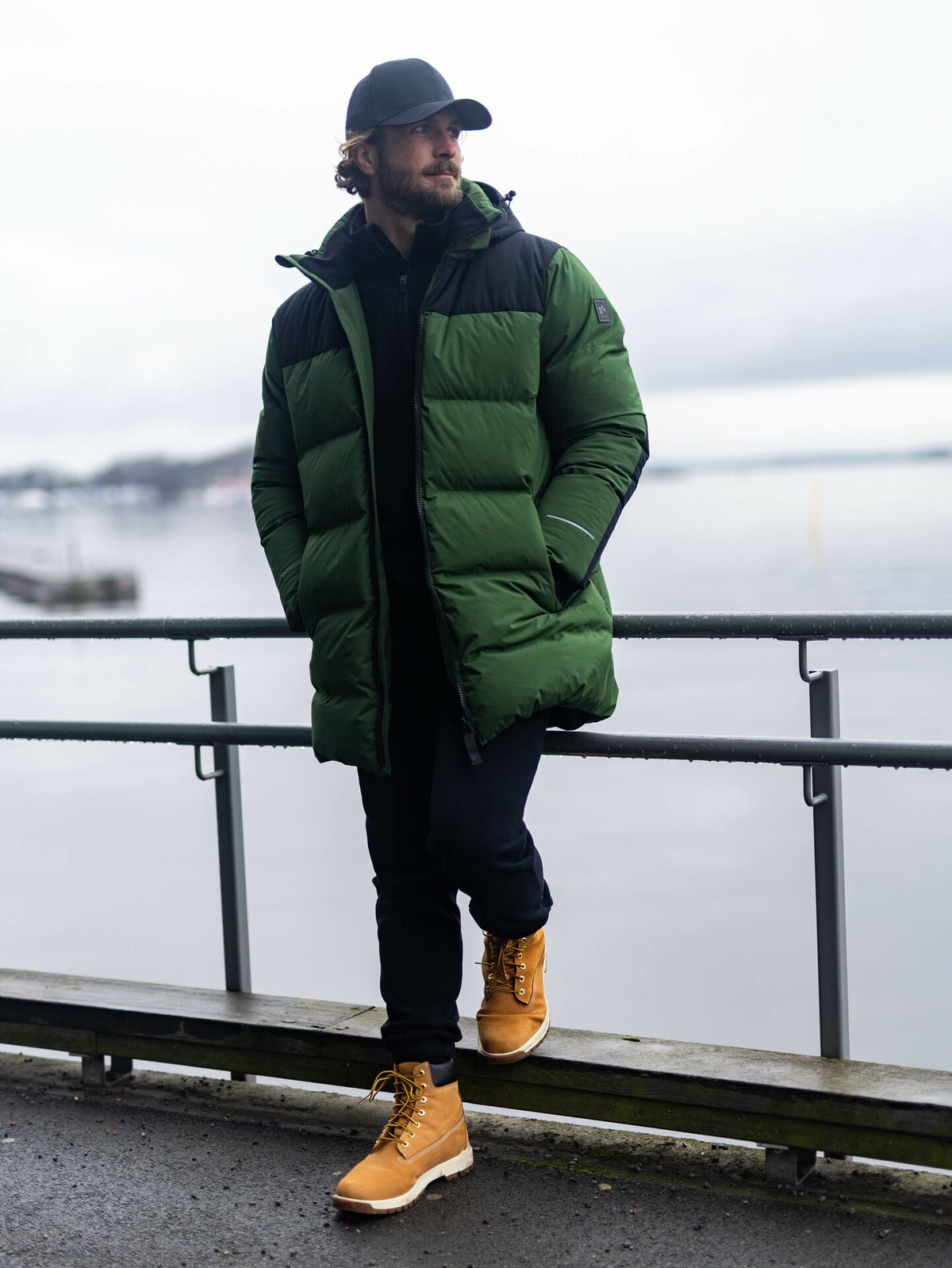 Twentyfour Mode Mio Dunparkas Oliven sort