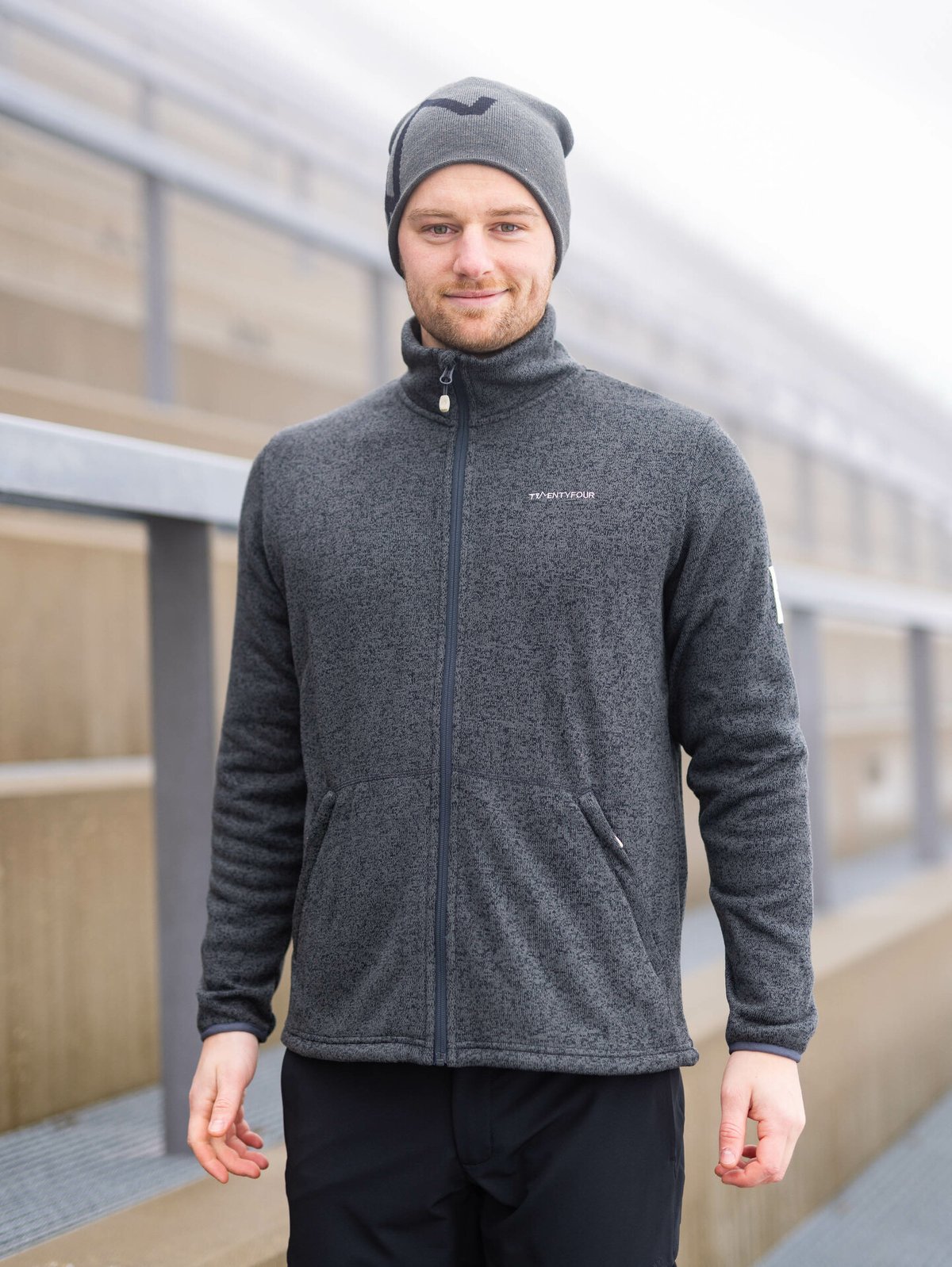 Twentyfour Twentyfour Finse Knitfleece Blekkblå