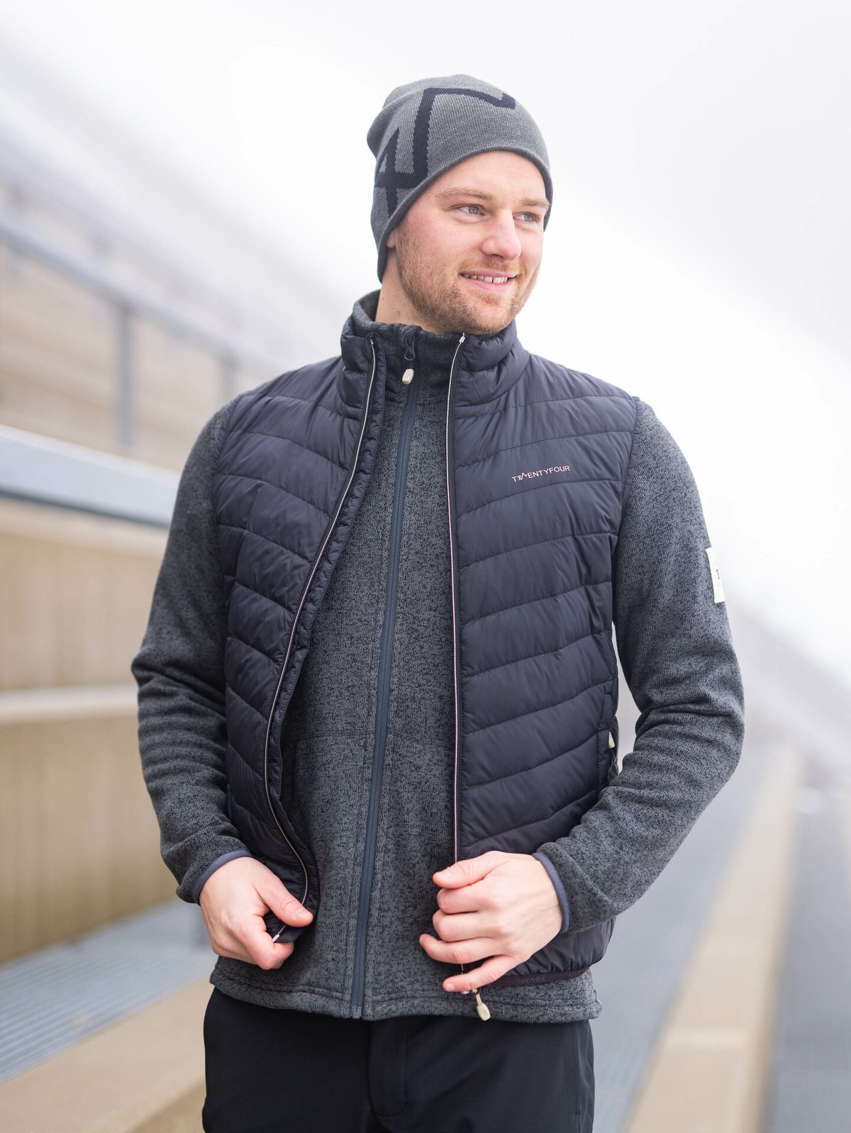 Twentyfour Twentyfour Finse Knitfleece Blekkblå