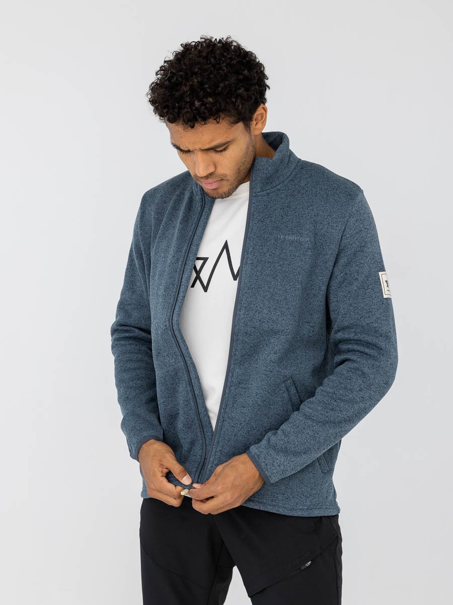 Twentyfour Twentyfour Finse Knitfleece Blekkblå