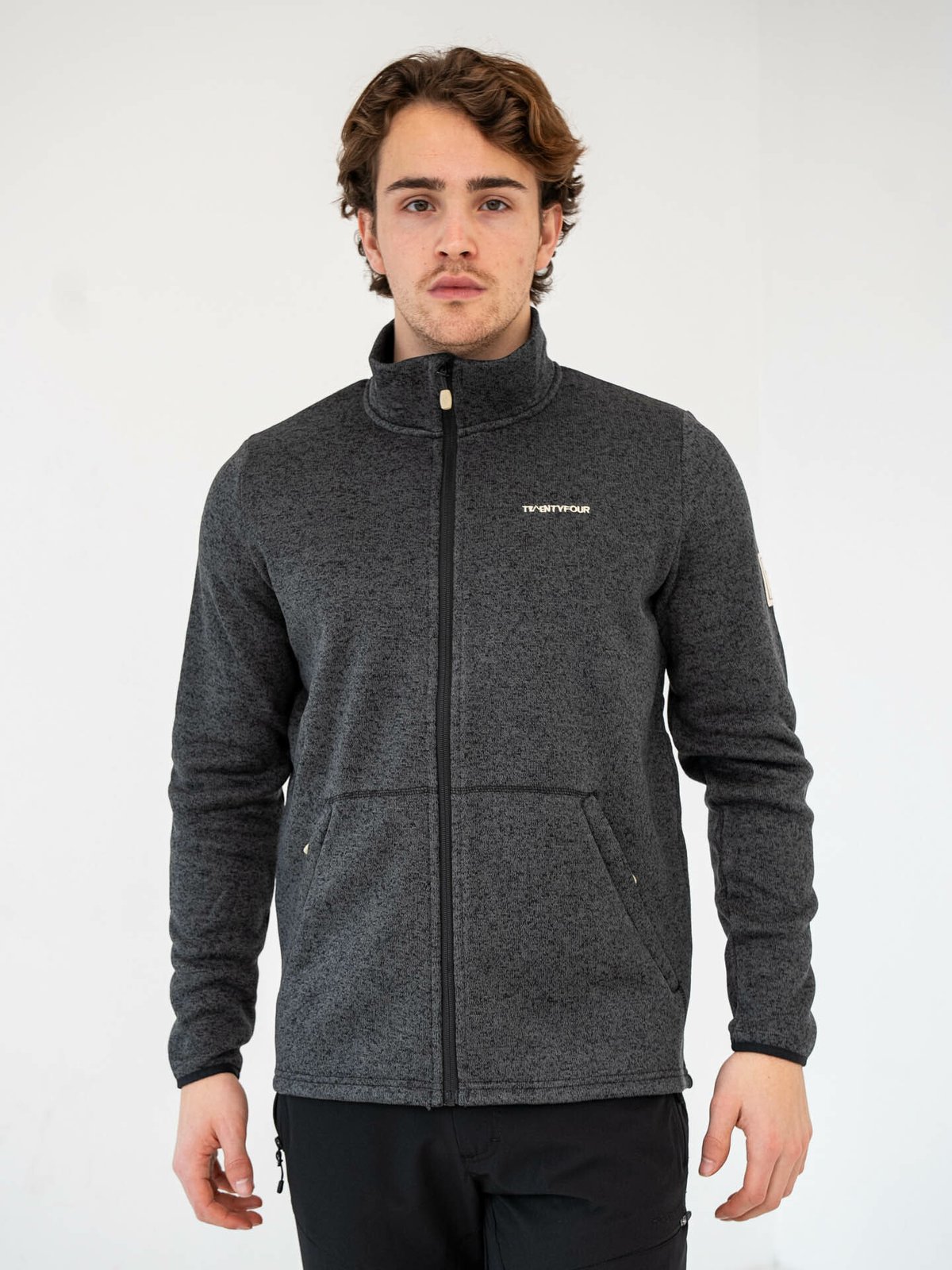 Twentyfour Twentyfour Finse Knitfleece Skyggesort